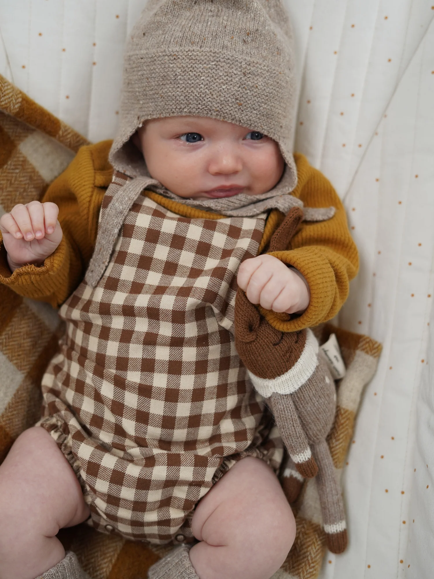 Brown Ribbed Long Sleeve Top - Image 3