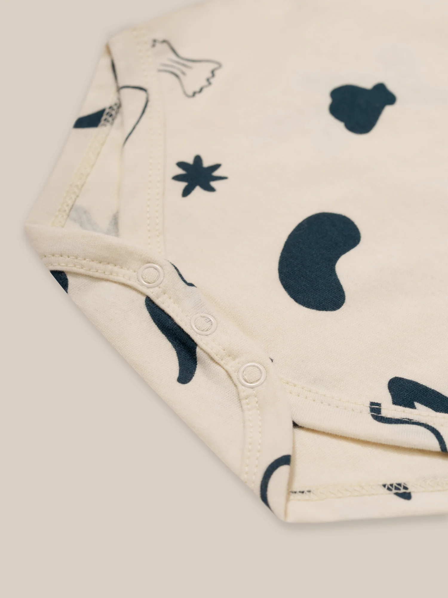 Capri Undyed Cotton Short Sleeve Bodysuit - Image 3