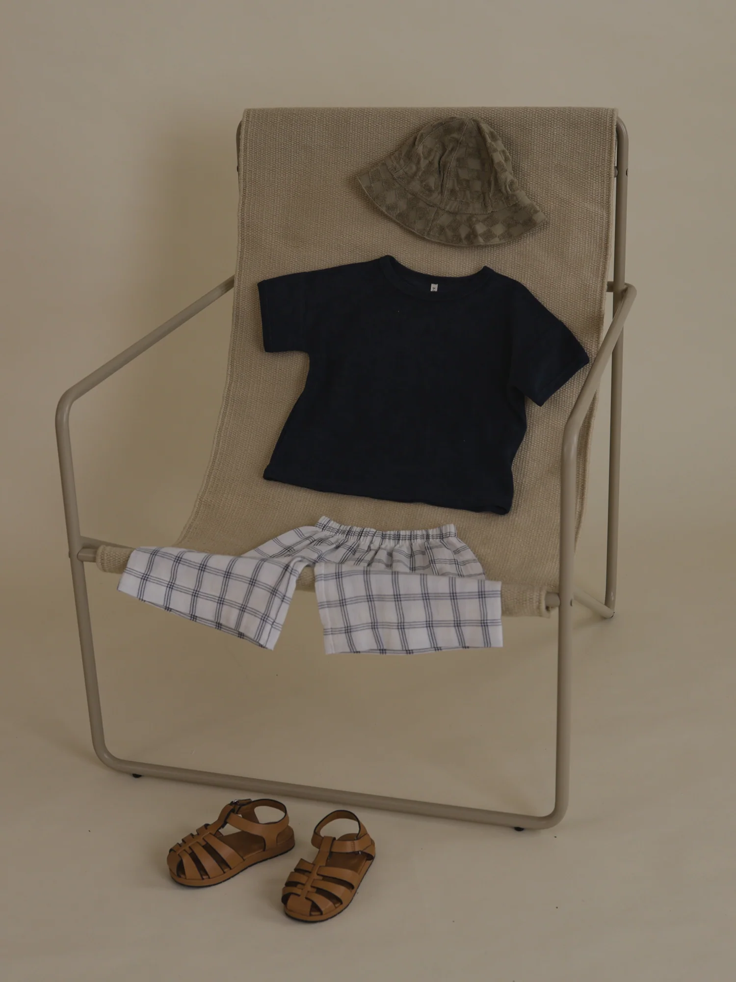 Navy Terry Boxy T-Shirt - Image 7