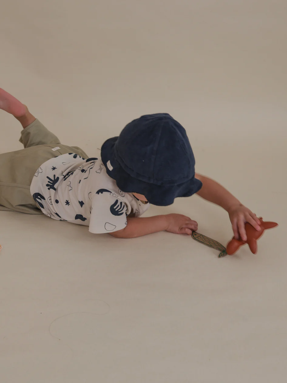 Navy Terry Sun Hat - Image 5